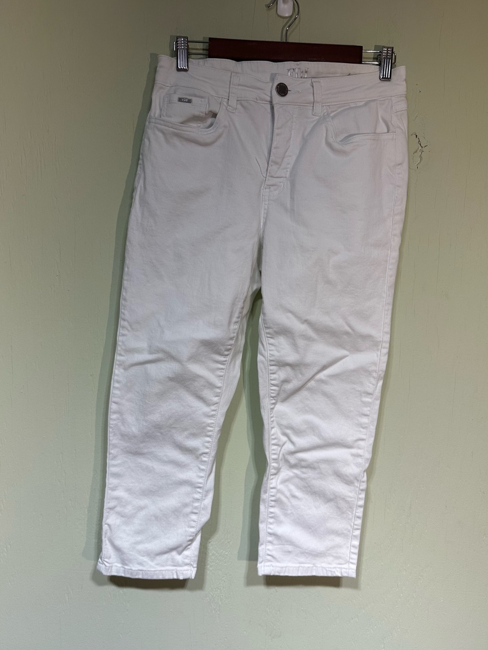 FDJ French dressing Jeans Olivia white stretch crop pants women’s size 10